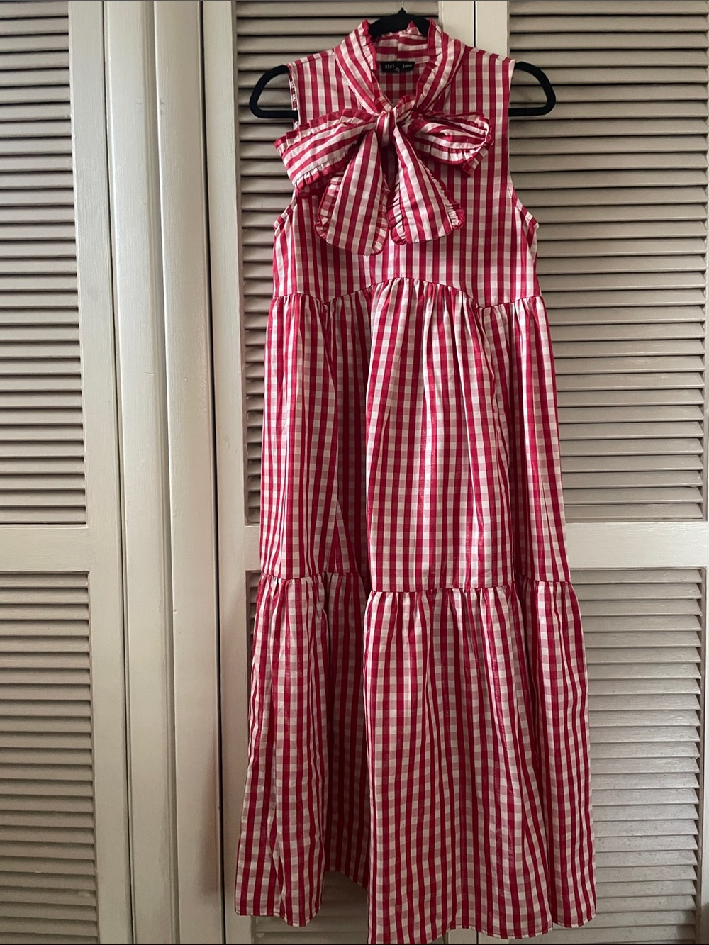 Sister Jane Stables Gingham Bow Midi Dress Sz S - Picture 1 of 6